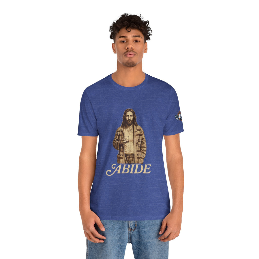Abide Vintage Jesus Tee — "The Dude" Graphic Christian T-Shirt Printify