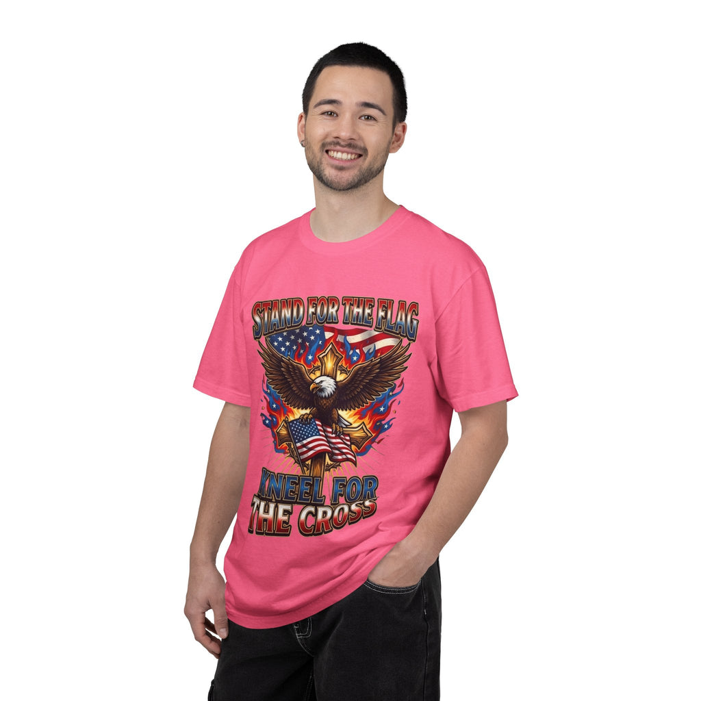 Stand for the Flag Kneel for the Cross T-shirt | Patriotic Eagle T-shirt Printify