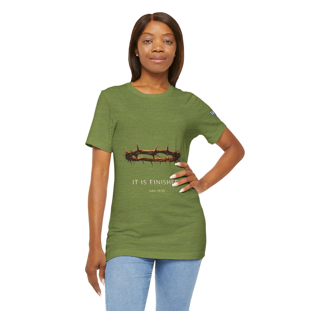 It Is Finished Crown of Thorns Tee — Christian John 19:30 Faith Shirt Printify