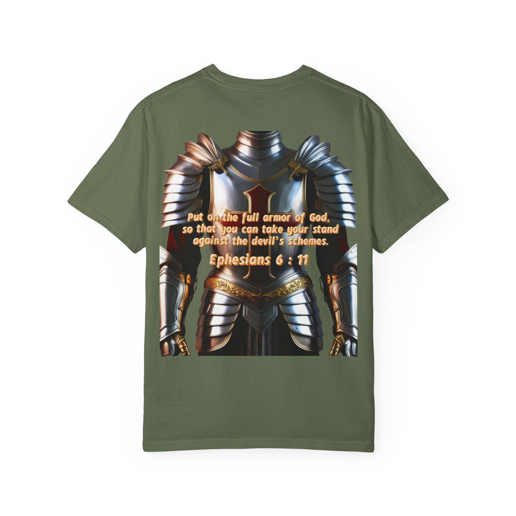 Religious Graphic Armor Of God Design - Unisex Garment-Dyed T-shirt Printify