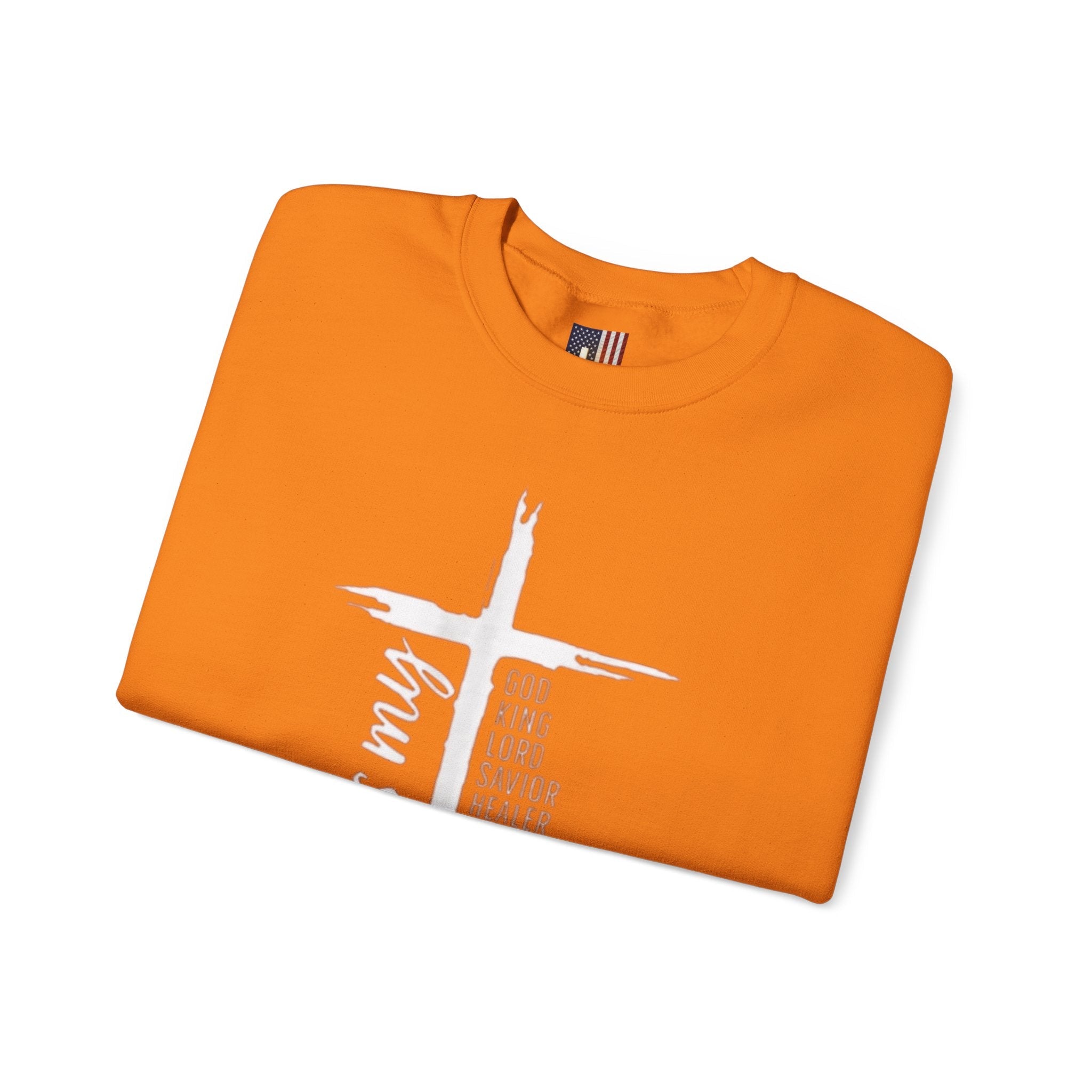 Jesus Is My Everything Sweatshirt – Cross List God King Lord Savior Christian Sweatshirt for Total Surrender Faith Printify