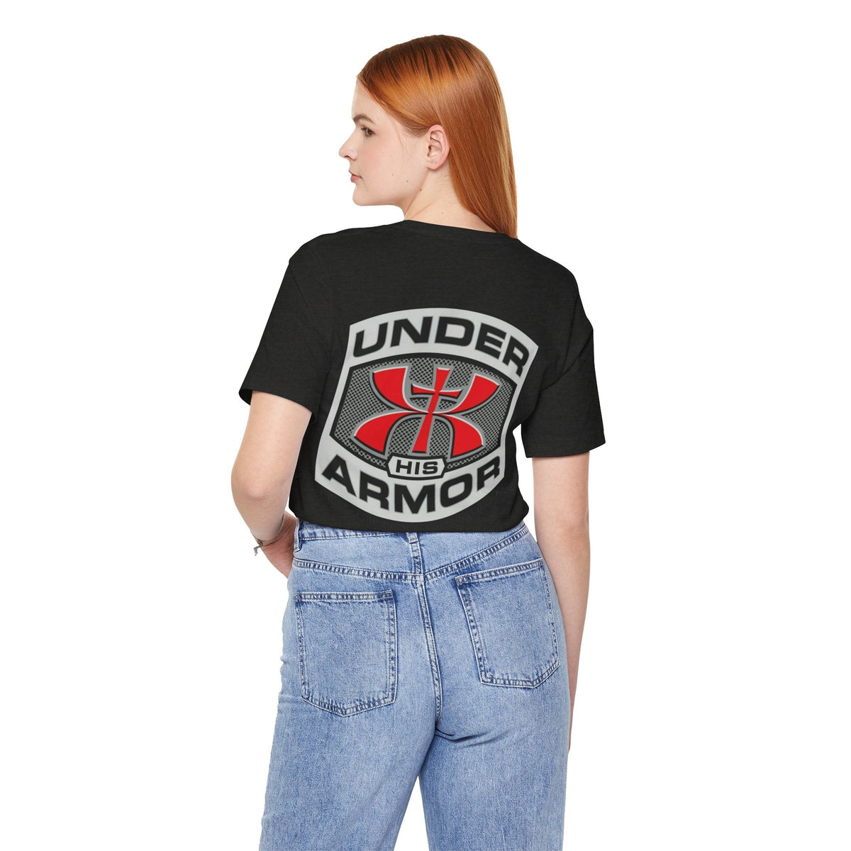 Under HIS Armor Christian T-Shirt — Faith-Inspired Under Armour Style Printify