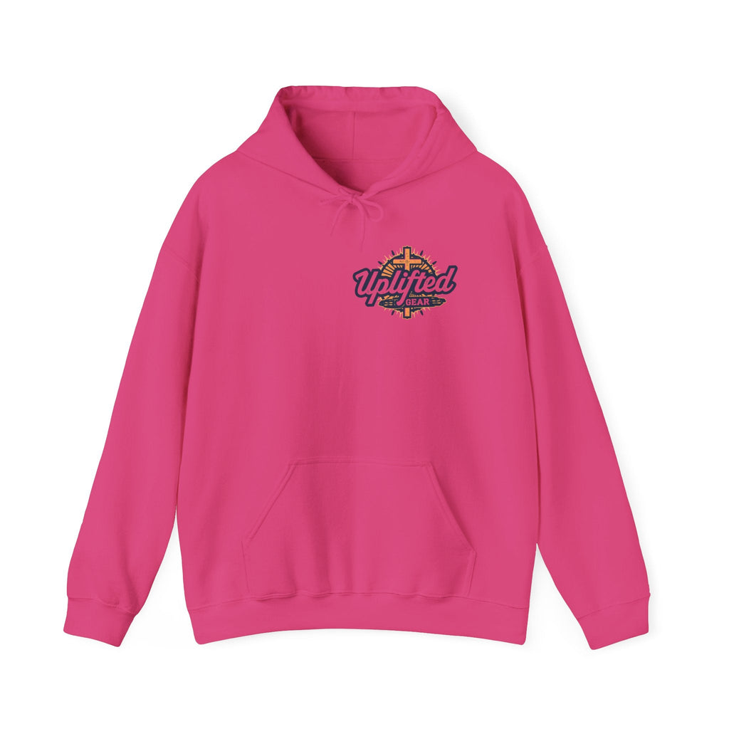 Strong and Courageous Hoodie – Joshua 1:9 Canine Pawprint Desert Christian Hoodie for Dog Lovers Printify
