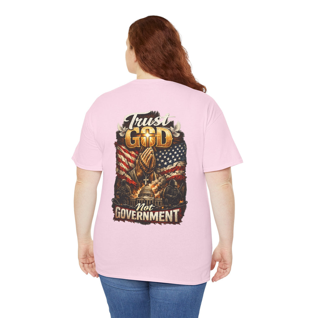 Trust God Not Government T-Shirt — Vintage Patriotic Christian Tee Printify