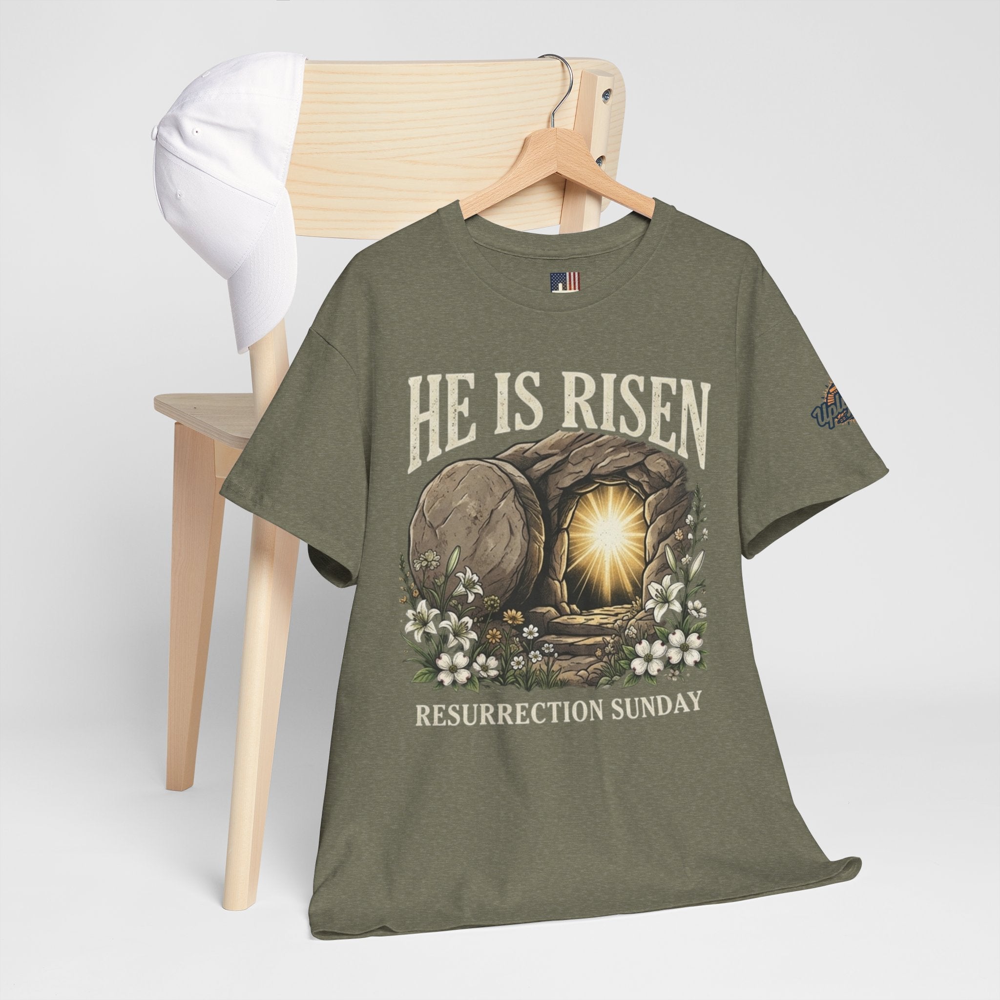 He Is Risen T-Shirt — Jesus Christ Resurrection Easter Tee Printify