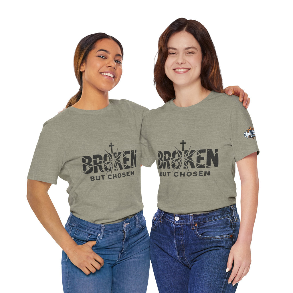 Broken But Chosen T-Shirt — Inspirational Faith Graphic Tee Printify