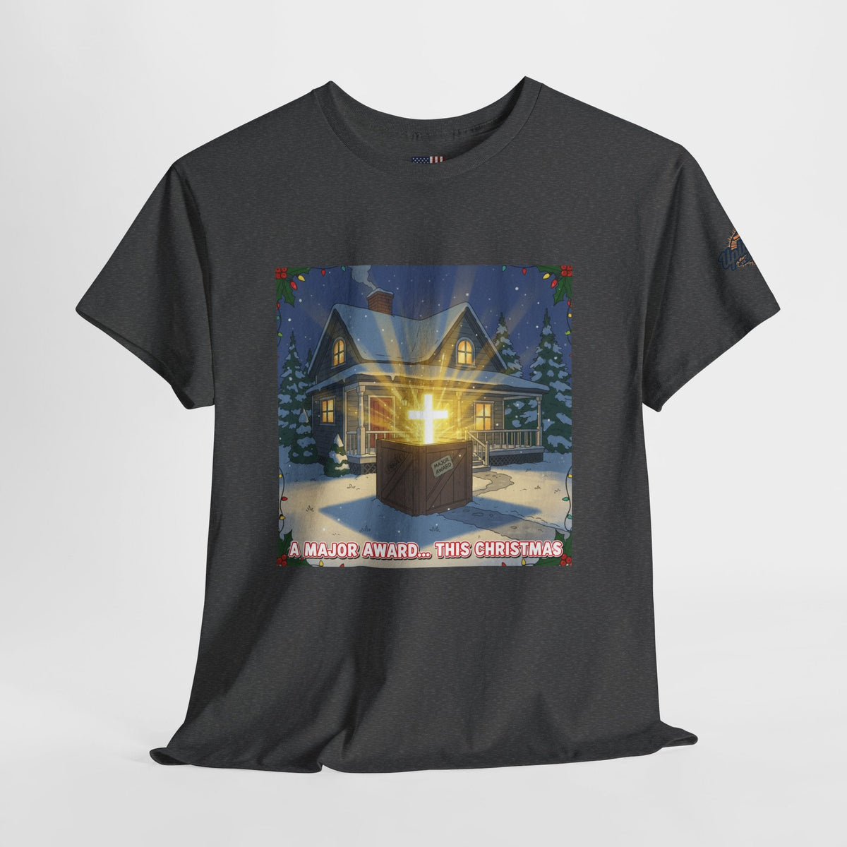 A Major Award This Christmas T-shirt – Fragile Leg Lamp Parody Cross Unboxing Christian T-shirt for Hilarious Faith & Holiday Glow Printify