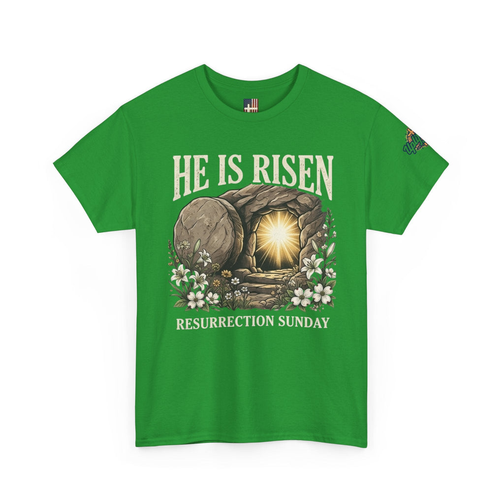 He Is Risen T-Shirt — Jesus Christ Resurrection Easter Tee Printify