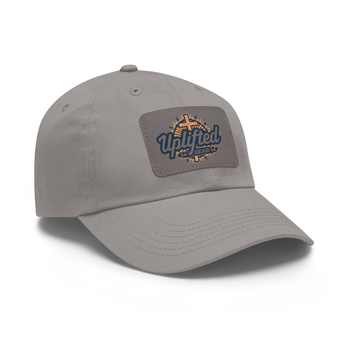 Uplifted Gear Dad Hat Christian Brand Rectangle Printify