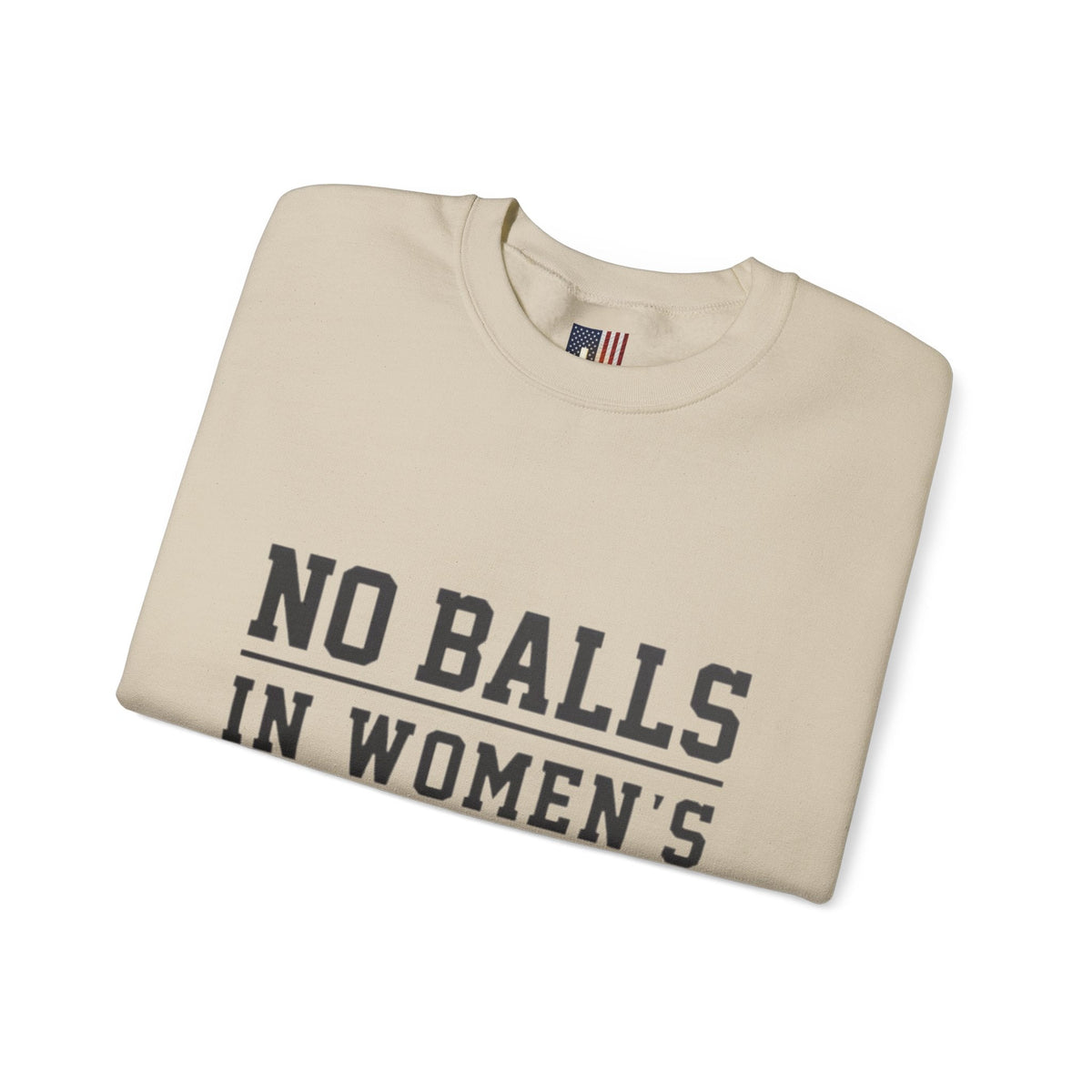 No Balls in Women's Stalls Crewneck Sweatshirt — Bold Statement Pullover Printify