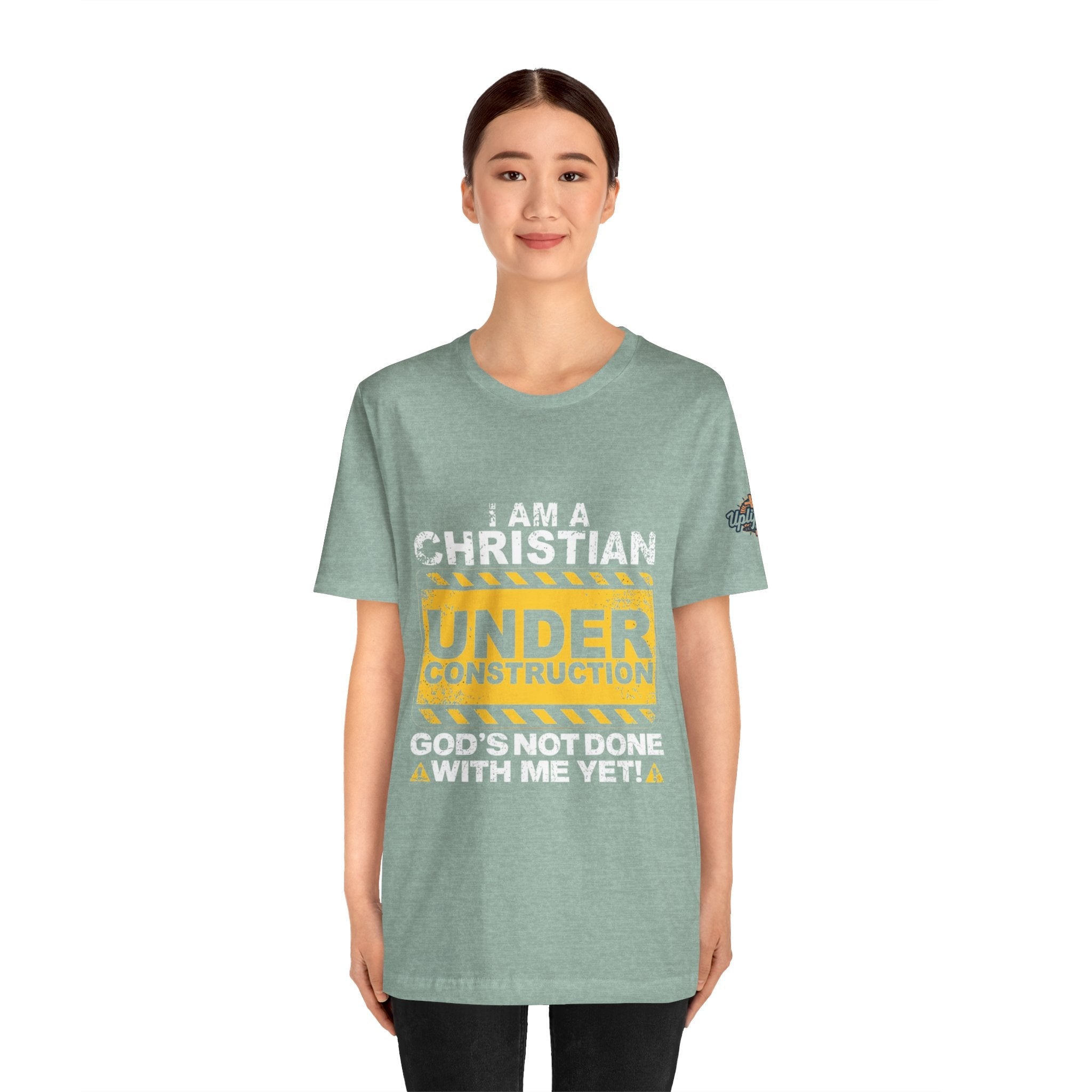 Christian Under Construction T-shirt | God Is Not Done With Me Yet T-shirt Printify