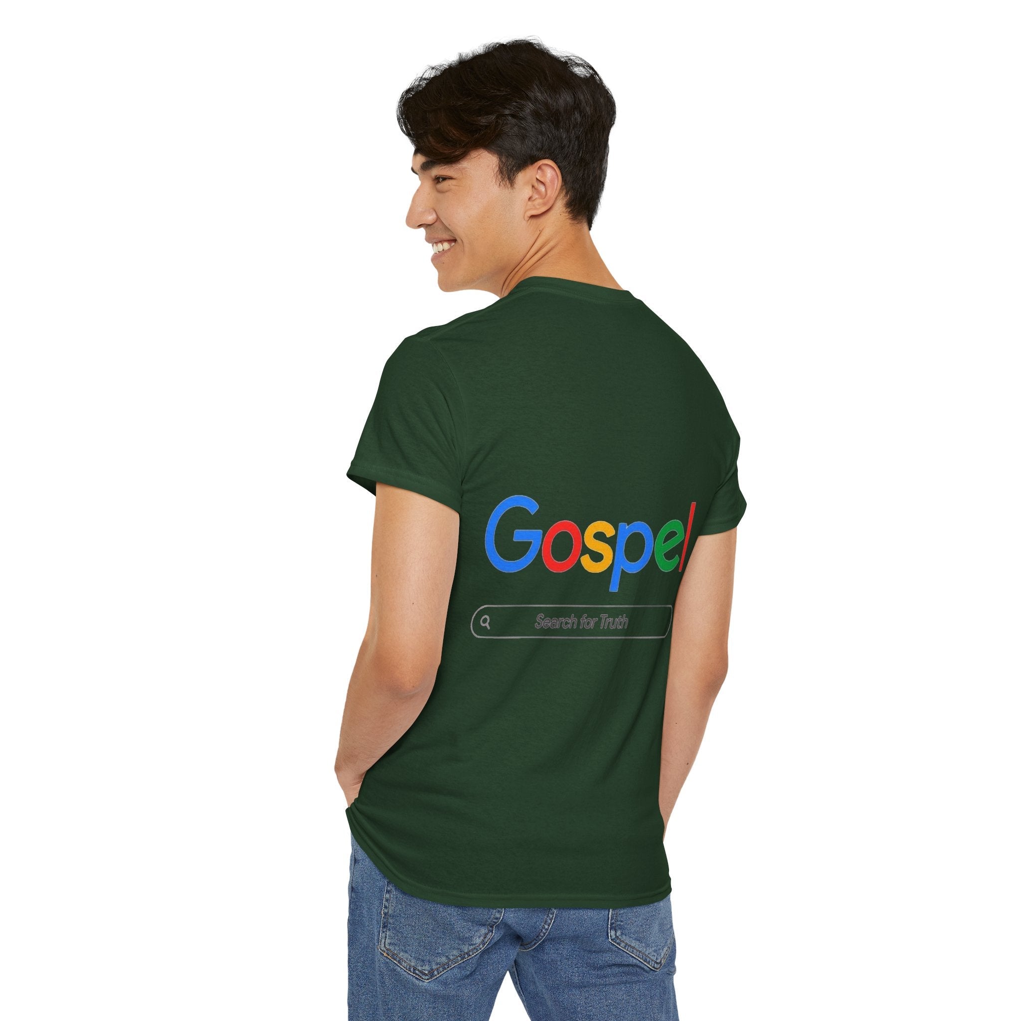 Gospel Graphic Tee — "Gospel" Colorful Logo Christian T-Shirt Printify