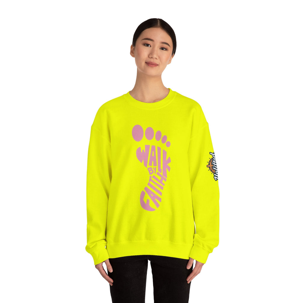 Walk By Faith Footprint Sweatshirt Printify