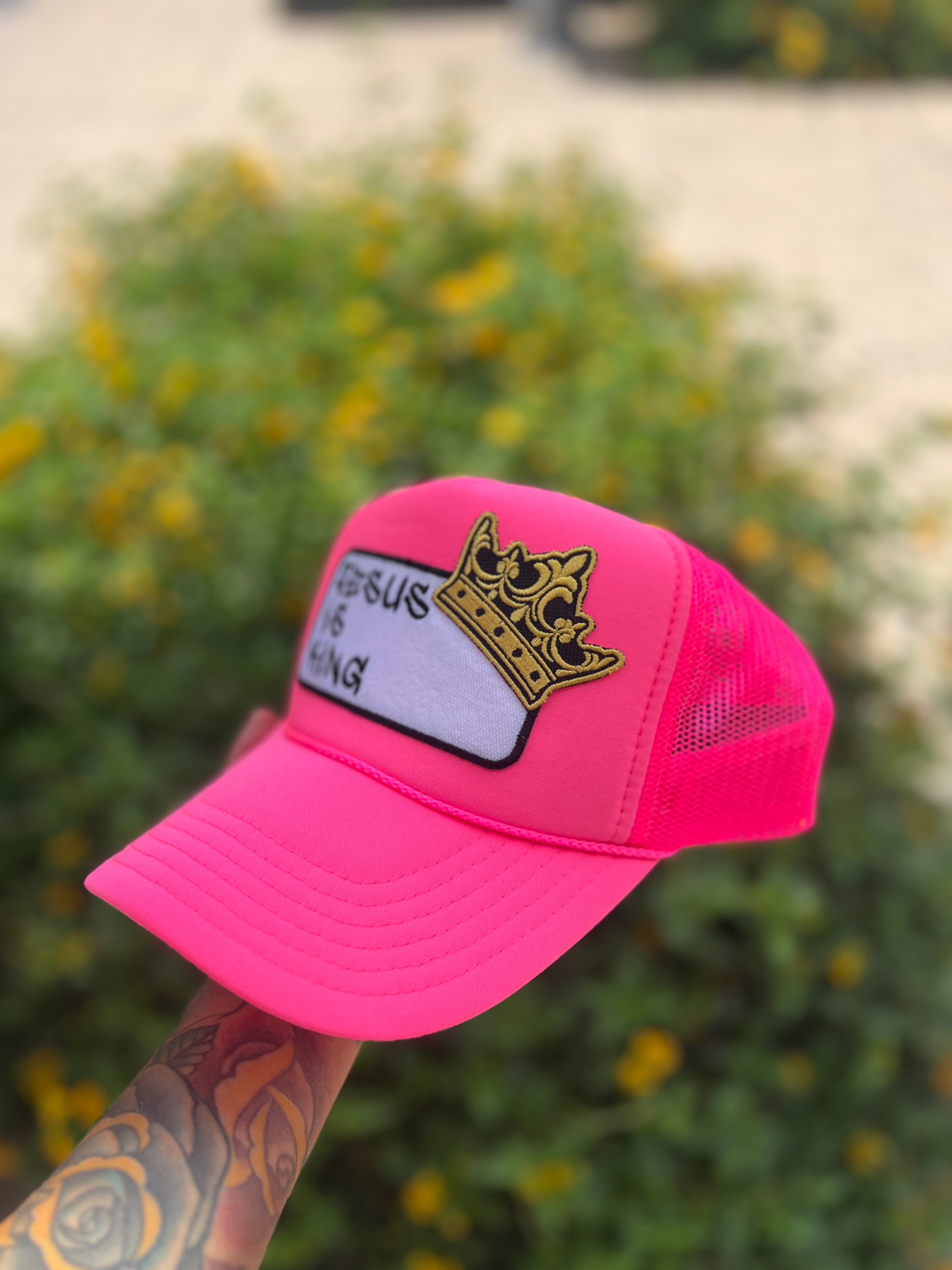 Jesus is King patch trucker hat -clearance Pretty Little Patriot