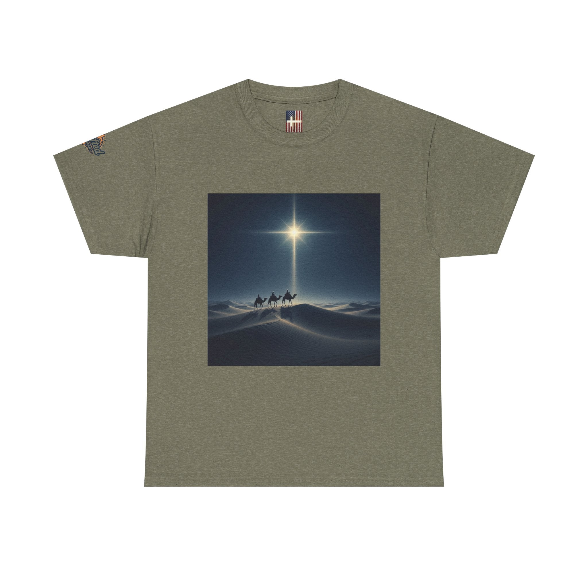 3 Wise Men T-shirt – Magi Camels Nativity Journey Christian Christmas T-shirt for Epiphany Faith & Holy Night Printify