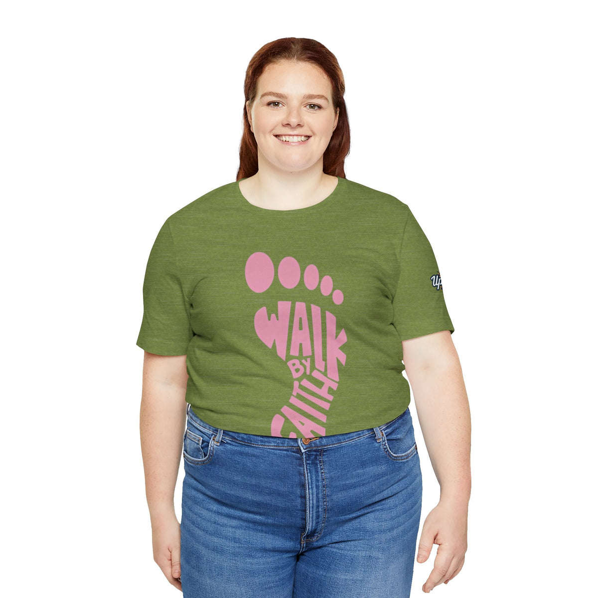 Walk By Faith Footprint T-Shirt Printify