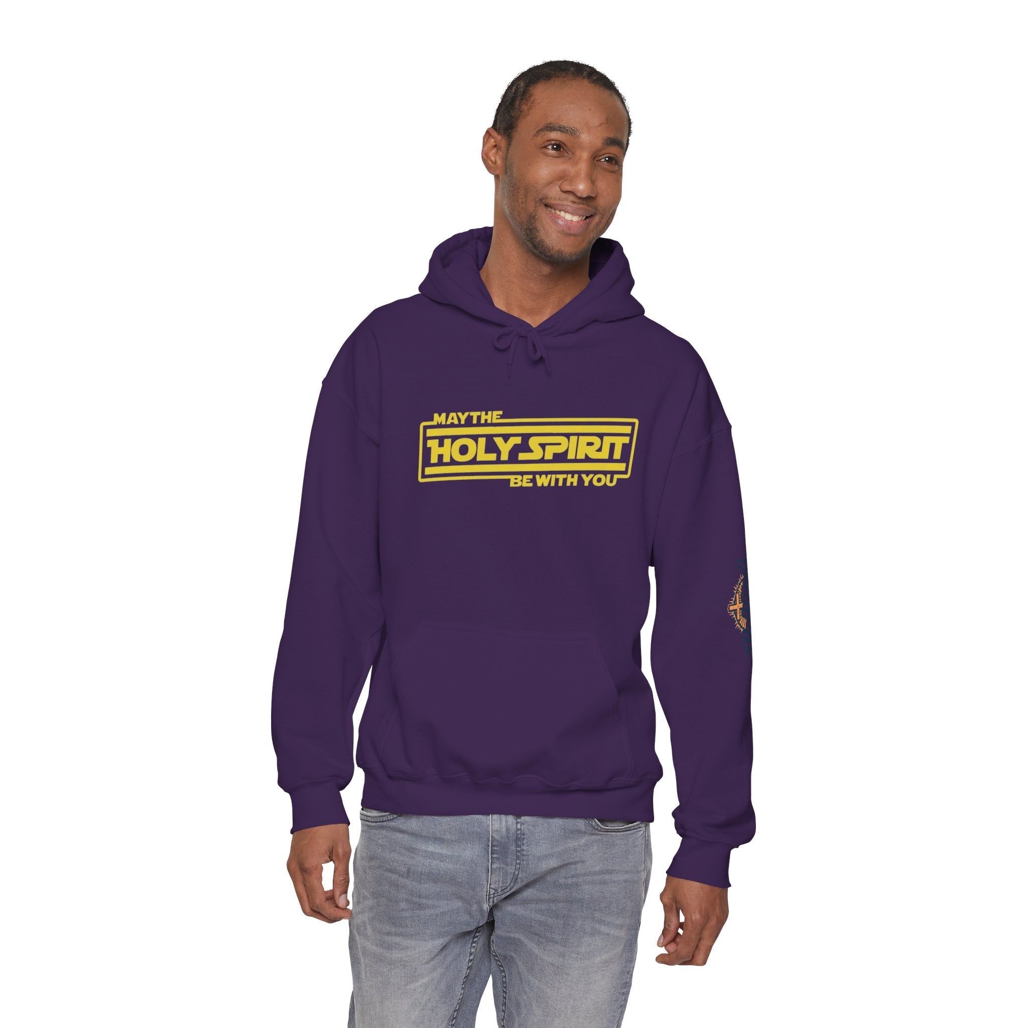 May the Holy Spirit Be With You Hoodie - Christian Star Wars Parody Hoodie Printify