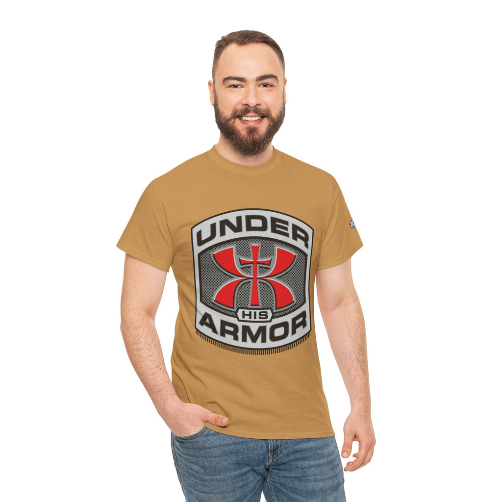 Under HIS Armor Christian T-Shirt — Faith-Inspired Under Armour Style Printify