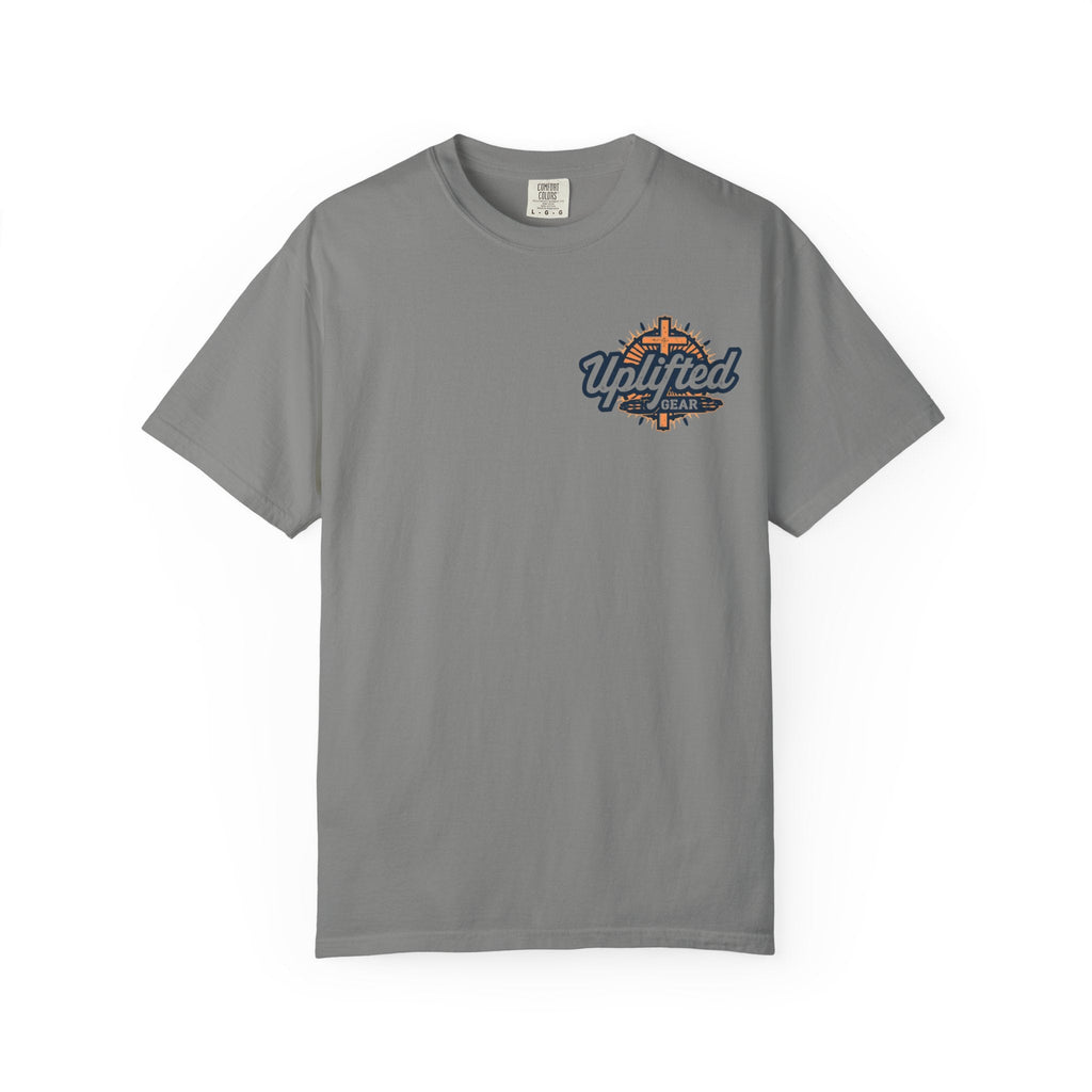 Faith Over Fear T-shirt – Graffiti Wall Christian T-shirt for Bold 2 Corinthians 5:7 Streetwear & Unshakable Faith Printify