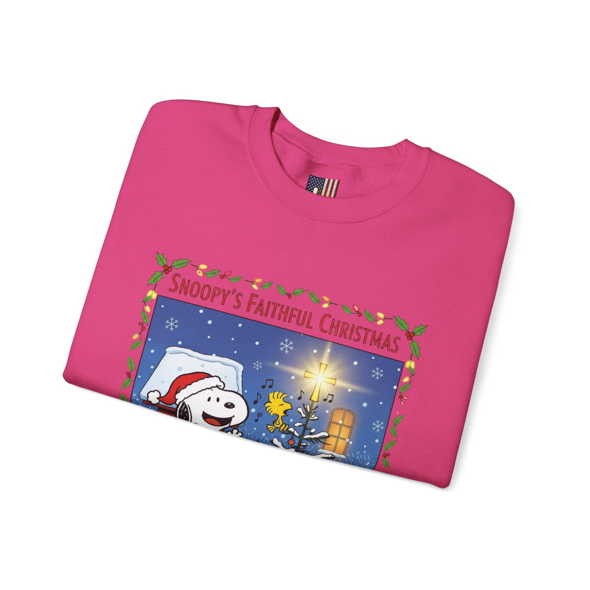 🎄 Faithful Christmas Friends – Christian Holiday Sweatshirt | Festive Tree & Cartoon Duo | Heartwarming Christmas Tee by Uplifted Gear Printify