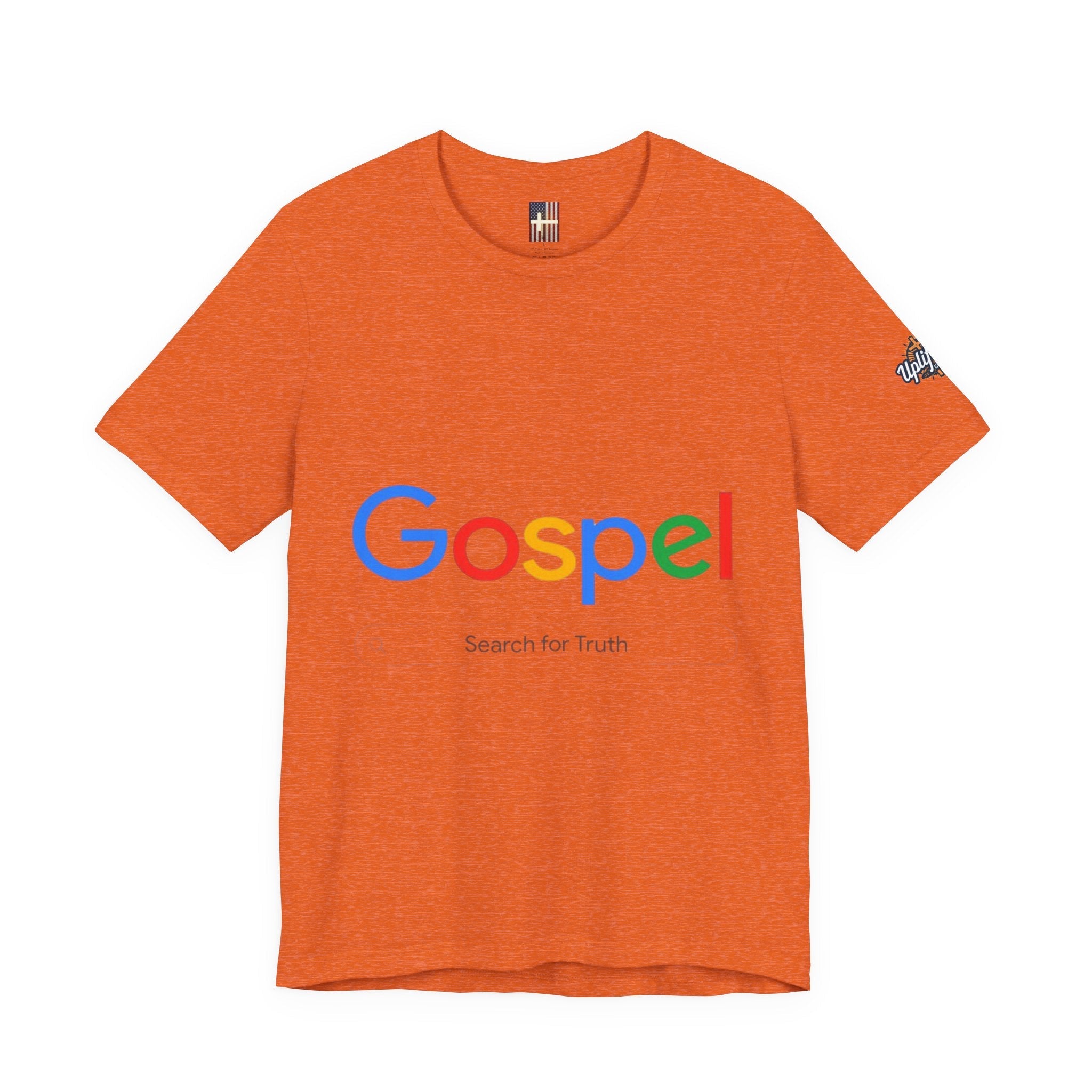 Gospel Graphic Tee — "Gospel" Colorful Logo Christian T-Shirt Printify