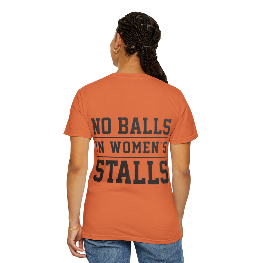 No Balls in Women’s Stalls Graphic Tee — Uplifted Sports Vibe T-Shirt Printify