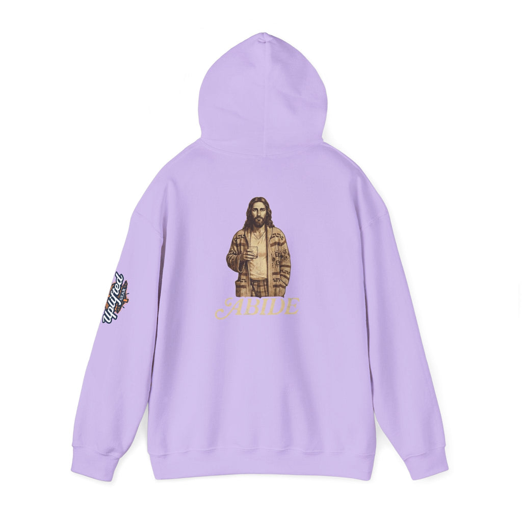 Abide Jesus Hoodie — Vintage 'The Dude' Religious Graphic Hoodie Printify