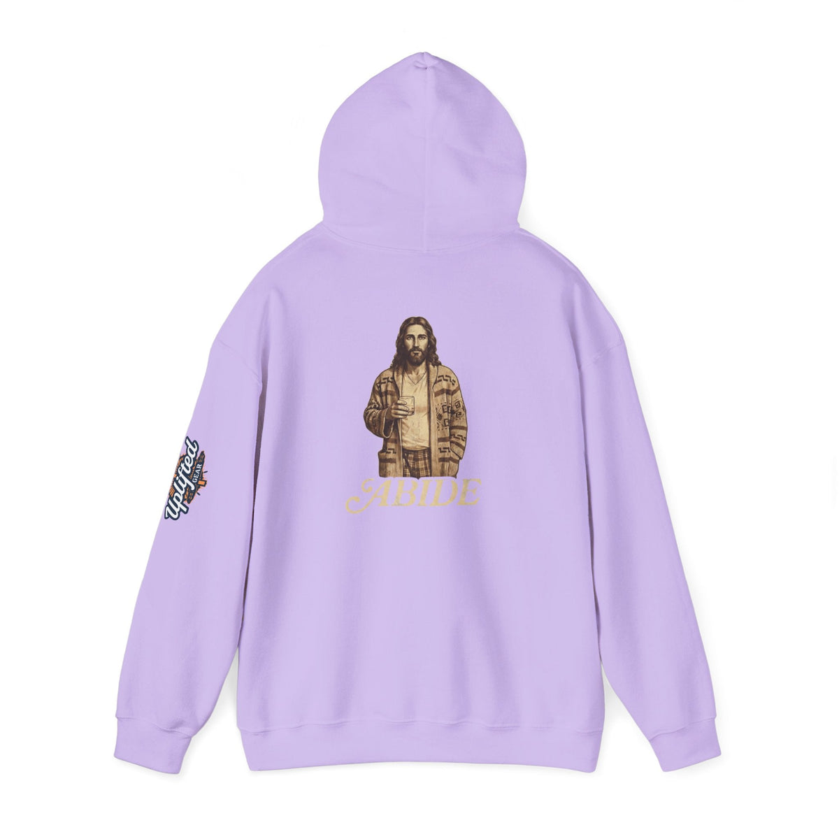 Abide Jesus Hoodie — Vintage 'The Dude' Religious Graphic Hoodie Printify