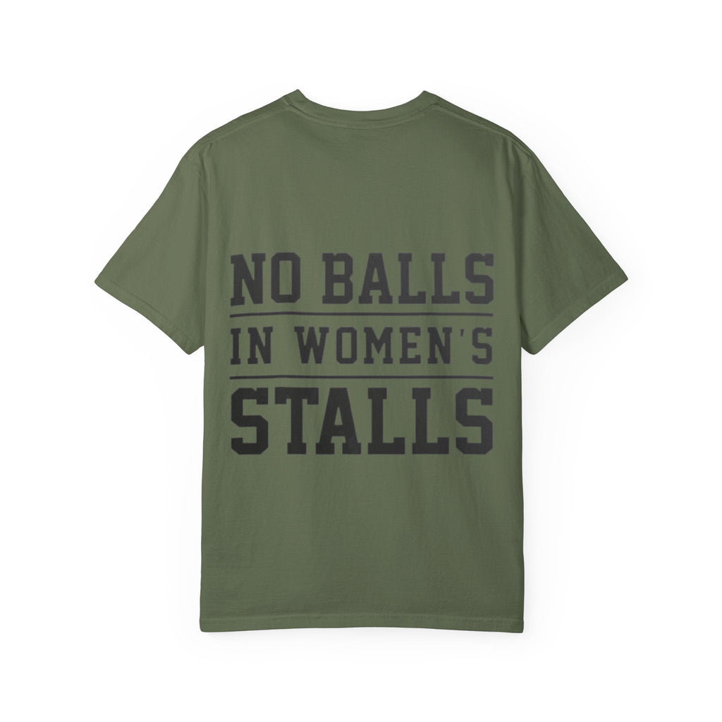 No Balls in Women’s Stalls Graphic Tee — Uplifted Sports Vibe T-Shirt Printify
