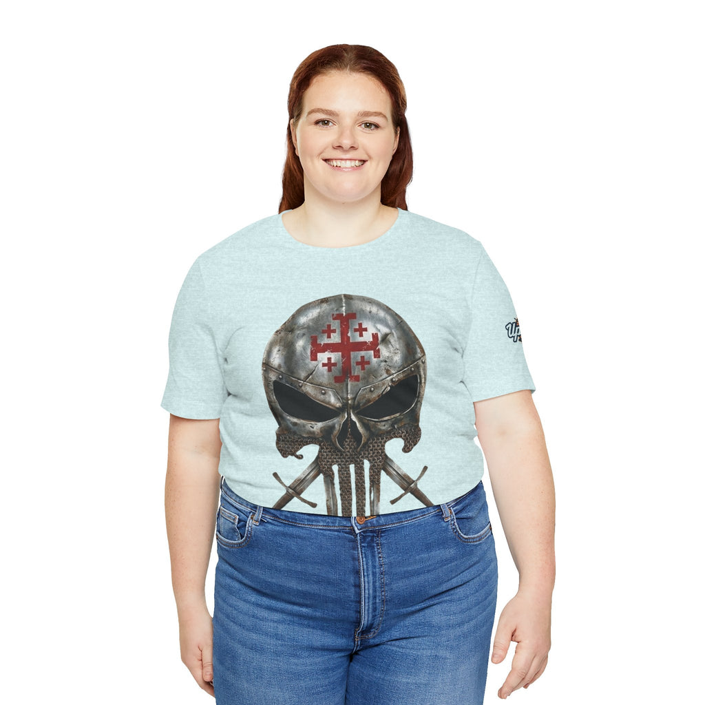 Crusader Knight Christian Skull T-shirt - Warrior Armor of God T-shirt Printify