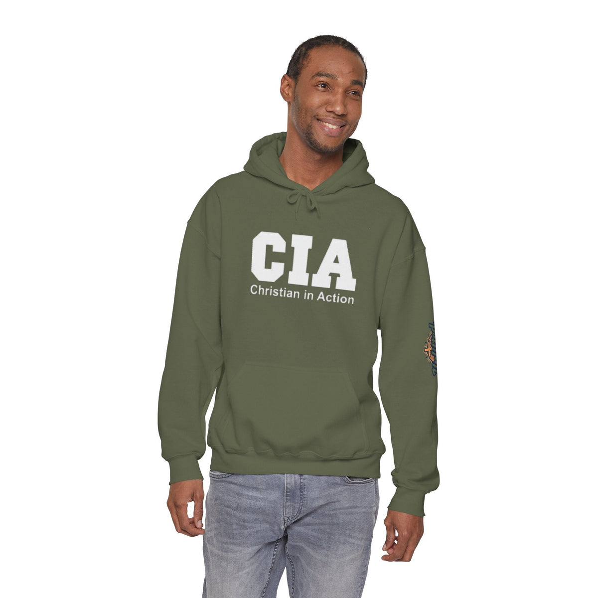 CIA Christian in Action Hoodie - Funny Faith Parody Hoodie - Mission Ready Apparel Printify