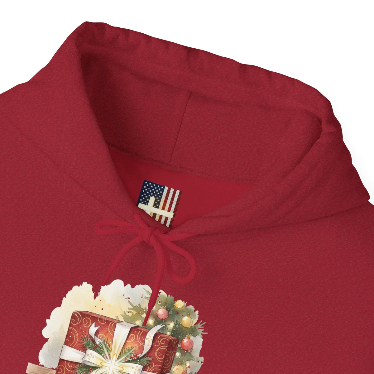 The Greatest Gift Hoodie – Cross Bow Present Christian Hoodie for Christmas Salvation & Eternal Faith Printify