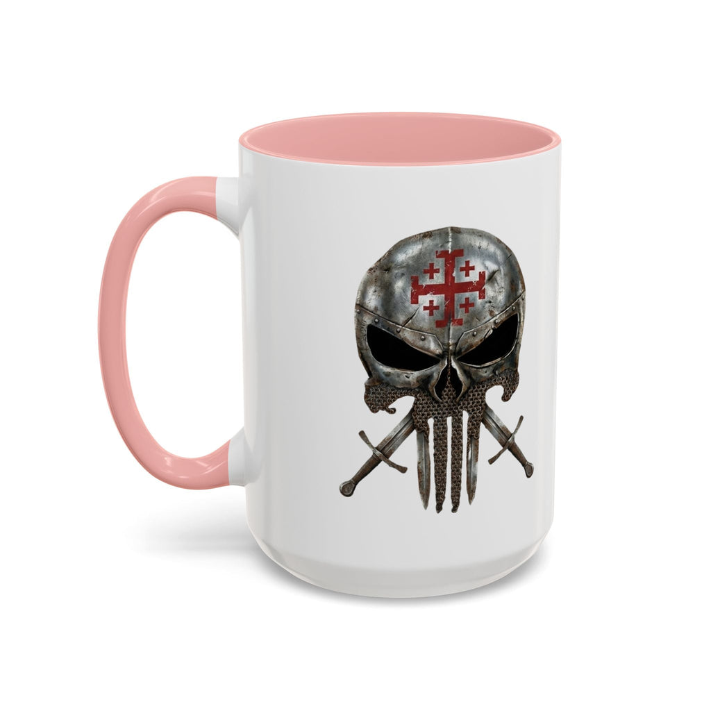 Crusader Knight Coffee Mug — 'Armor of God' Christian Skull 11/15oz Accent Mug Printify