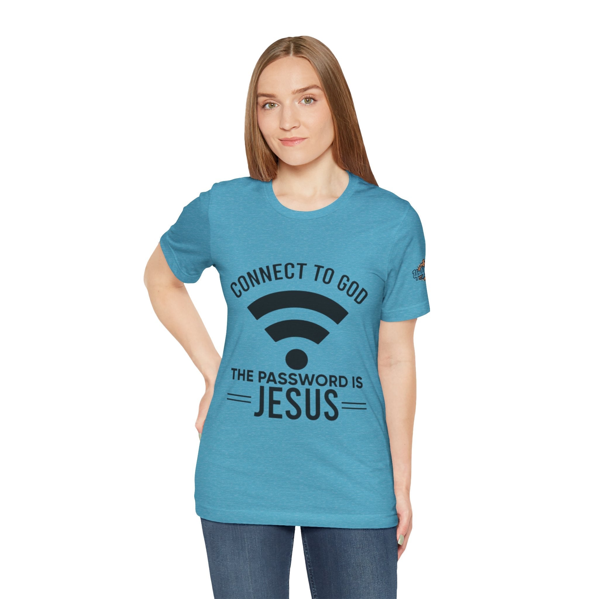Connect to God T-shirt - WIFI Password is Jesus - Funny Christian Faith T-shirt Printify