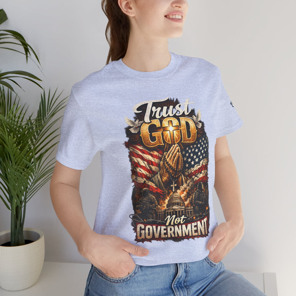 Trust God Not Government T-Shirt — Vintage Patriotic Christian Tee Printify