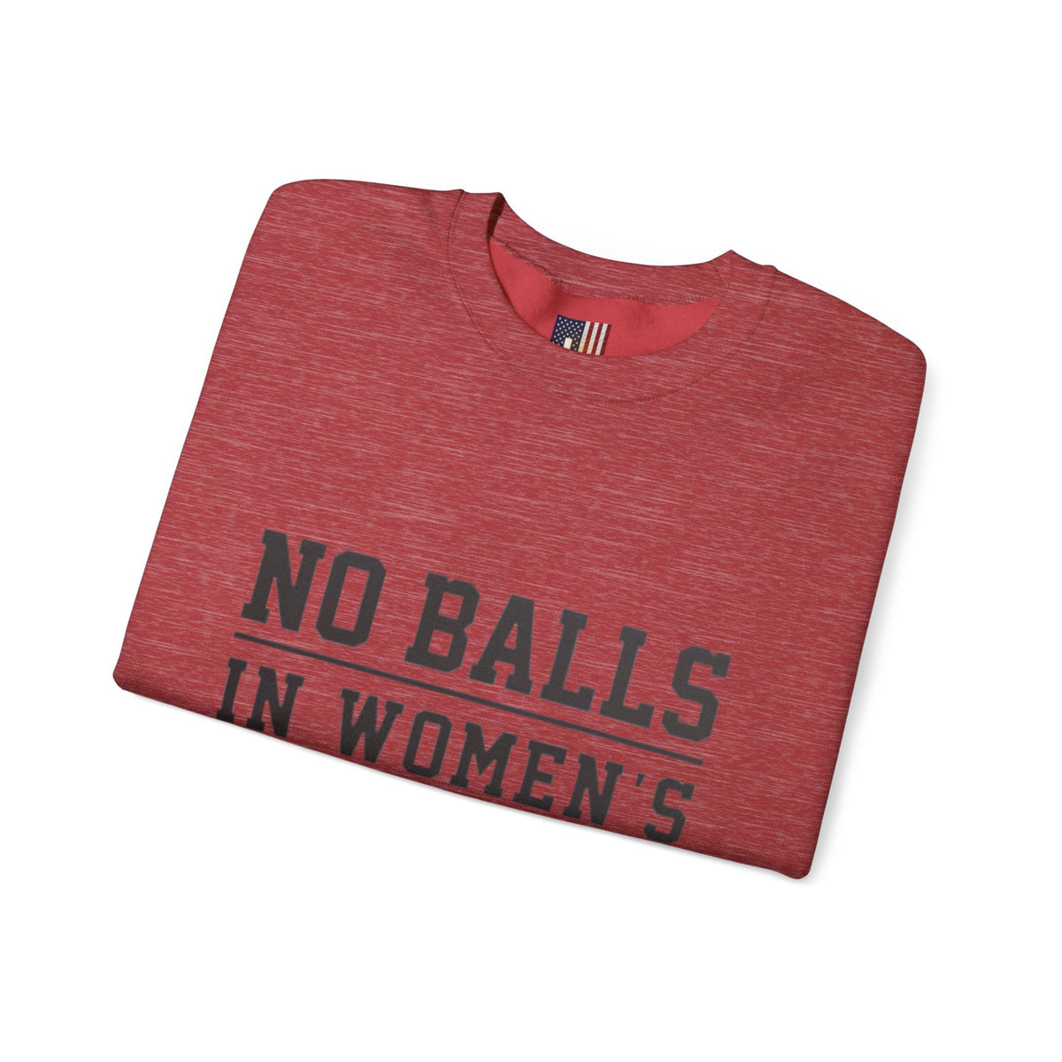 No Balls in Women's Stalls Crewneck Sweatshirt — Bold Statement Pullover Printify