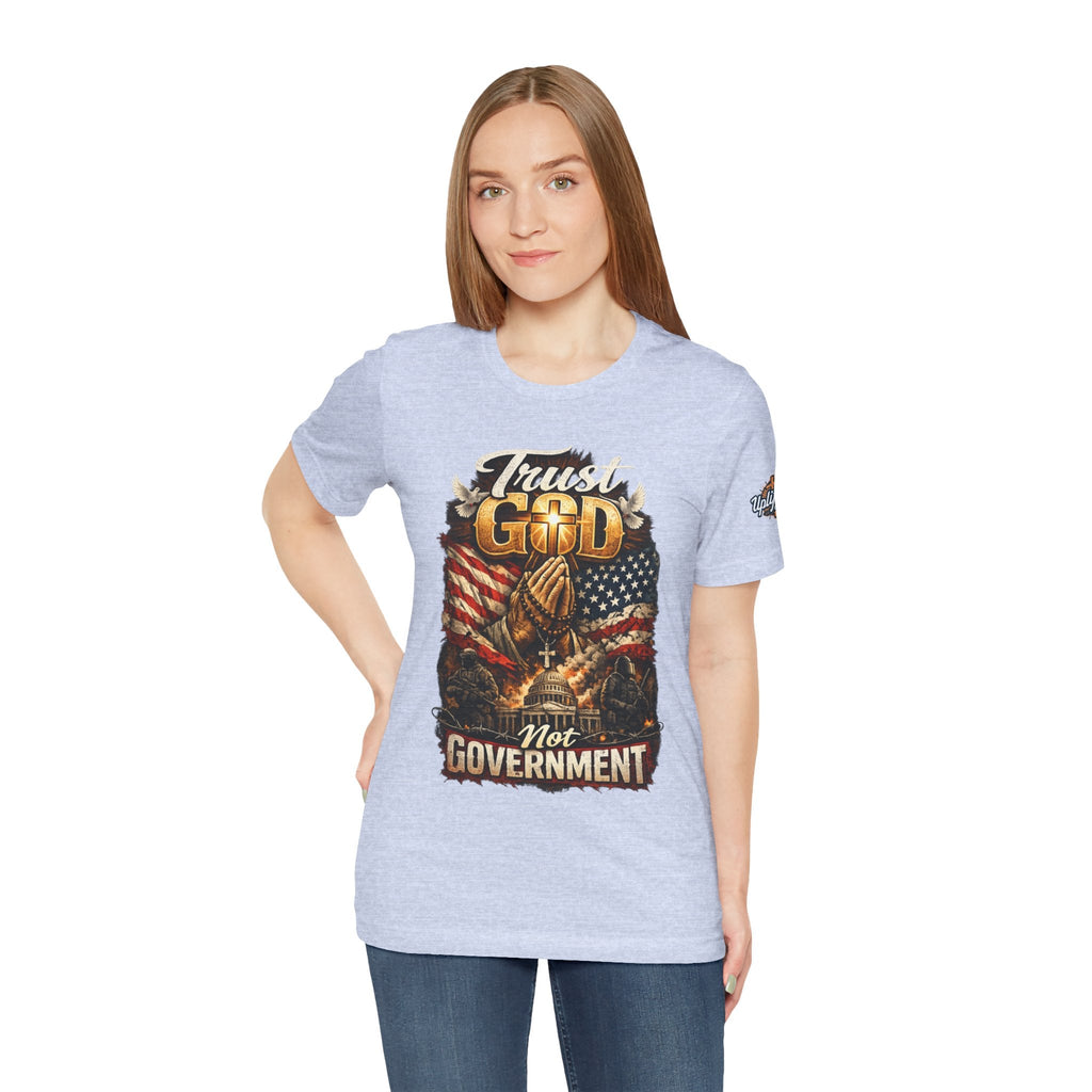 Trust God Not Government T-Shirt — Vintage Patriotic Christian Tee Printify