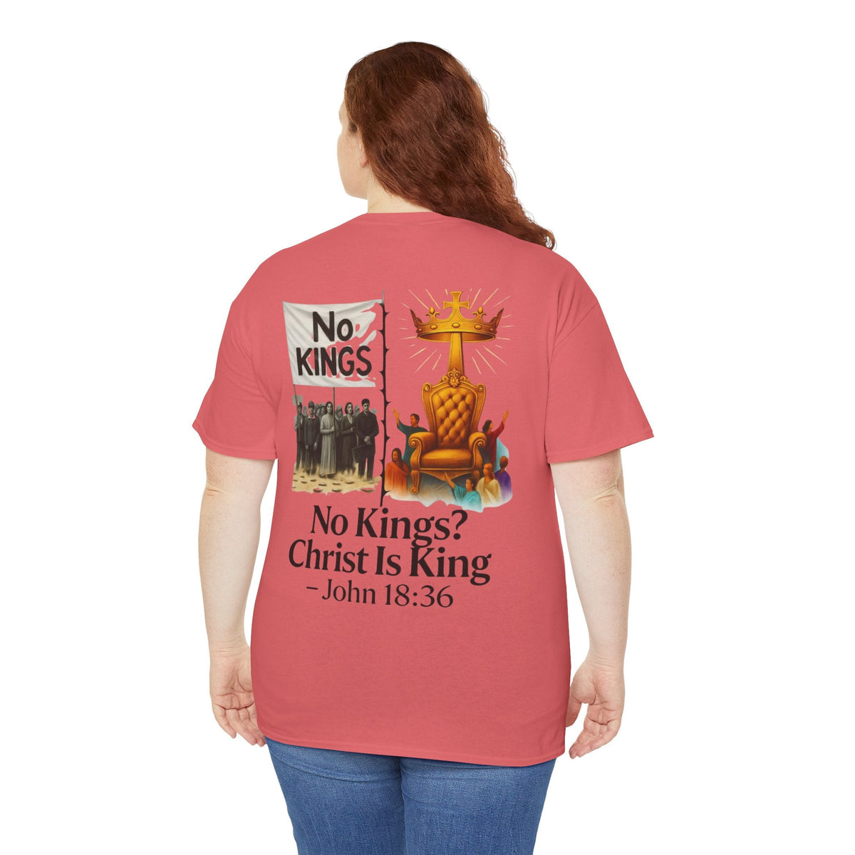 No Kings? Christ is King T-Shirt – Bold Christian Faith Tee for Devoted Believers Printify