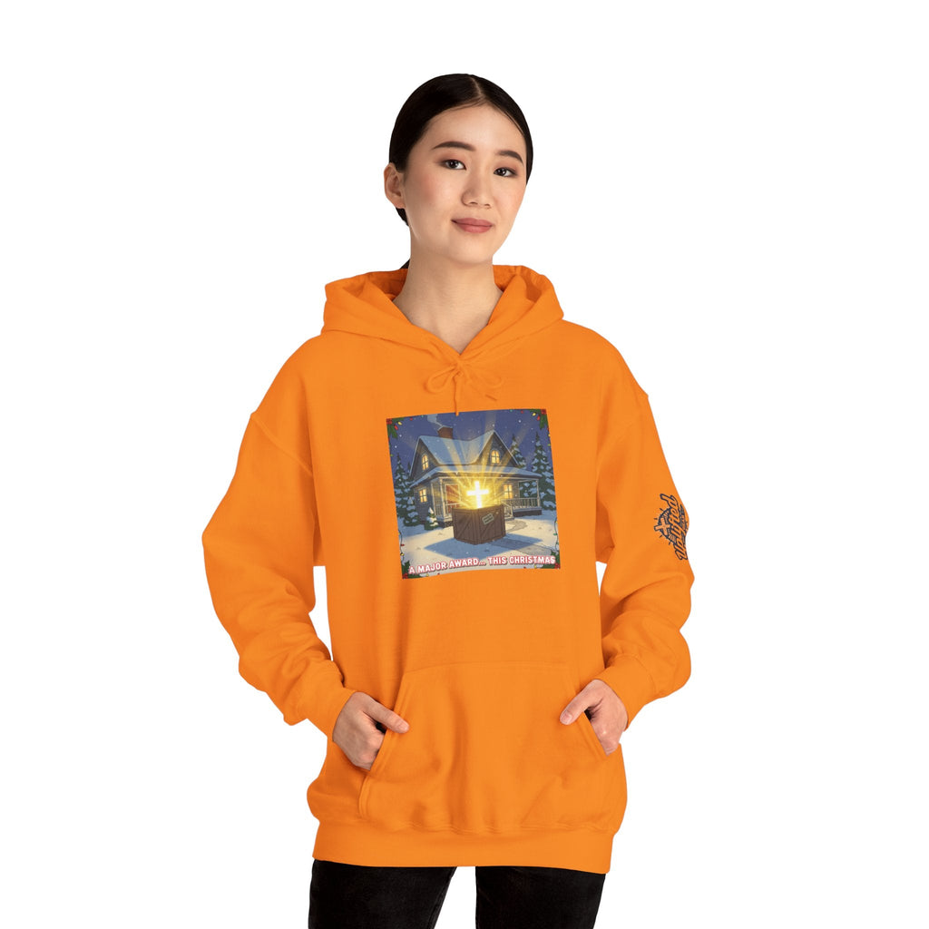 A Major Award This Christmas Hoodie – Fragile Leg Lamp Parody Cross Unboxing Christian Sweatshirt for Hilarious Faith & Holiday Glow Printify
