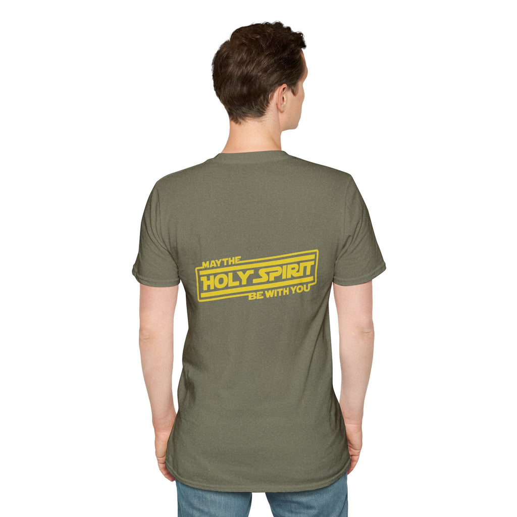 May the Holy Spirit Be With You T-shirt - Christian Star Wars Parody T-shirt Printify