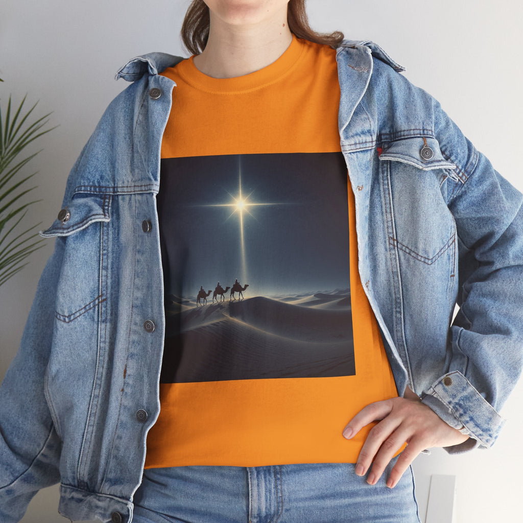 3 Wise Men T-shirt – Magi Camels Nativity Journey Christian Christmas T-shirt for Epiphany Faith & Holy Night Printify