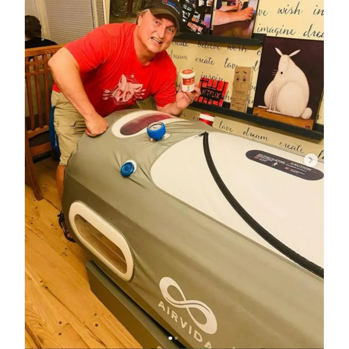 Airvida Portable Lying Hyperbaric Chamber 1.4-1.5ATA LifeMed USA