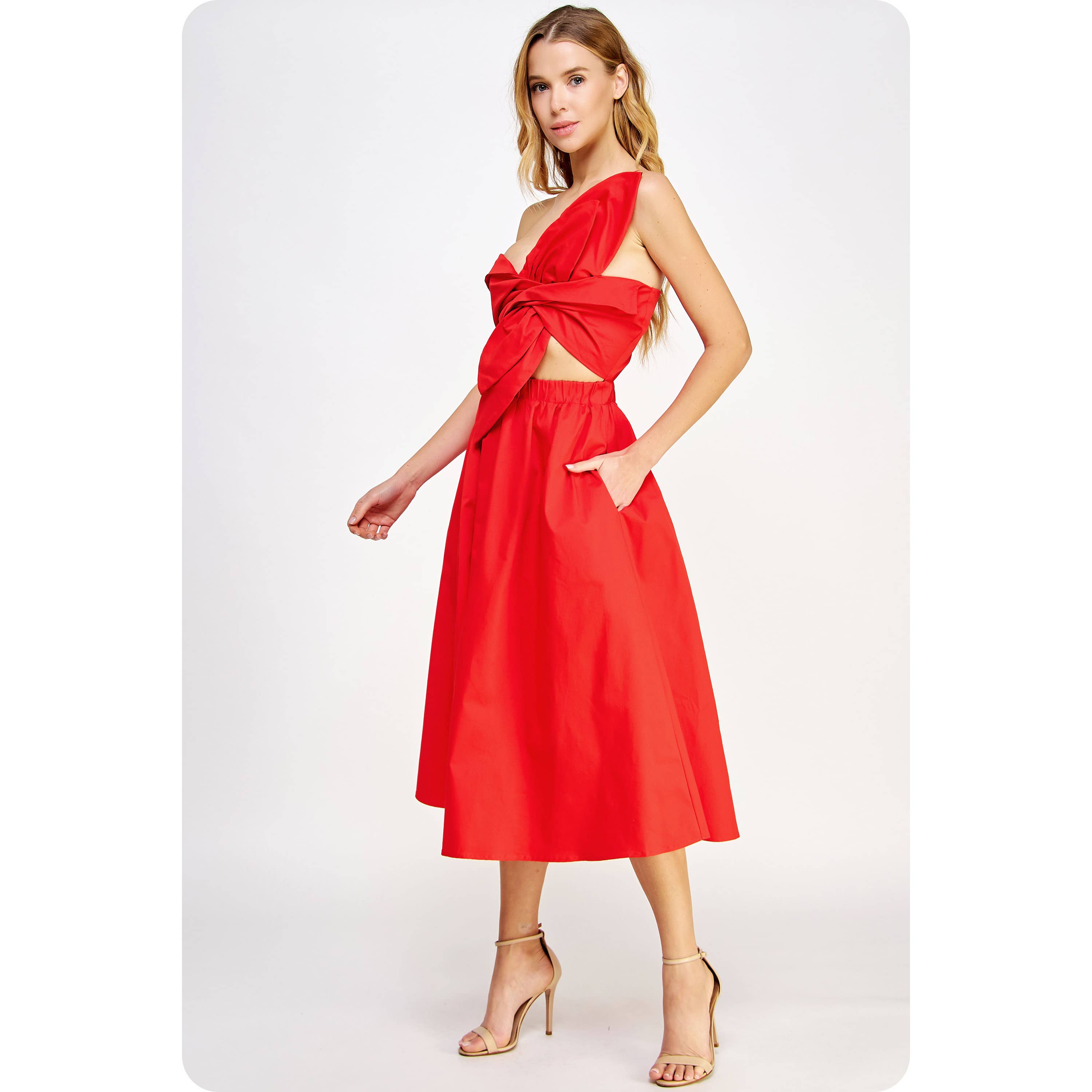 Red Knotted Bow Dress Pretty Little Patriot