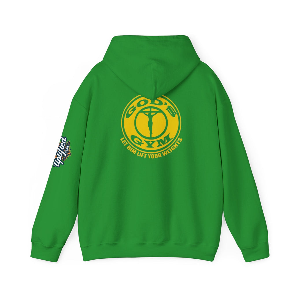 God's Gym Hoodie — "Let Him Lift Your Weights" Christian Fitness Hoodie Printify