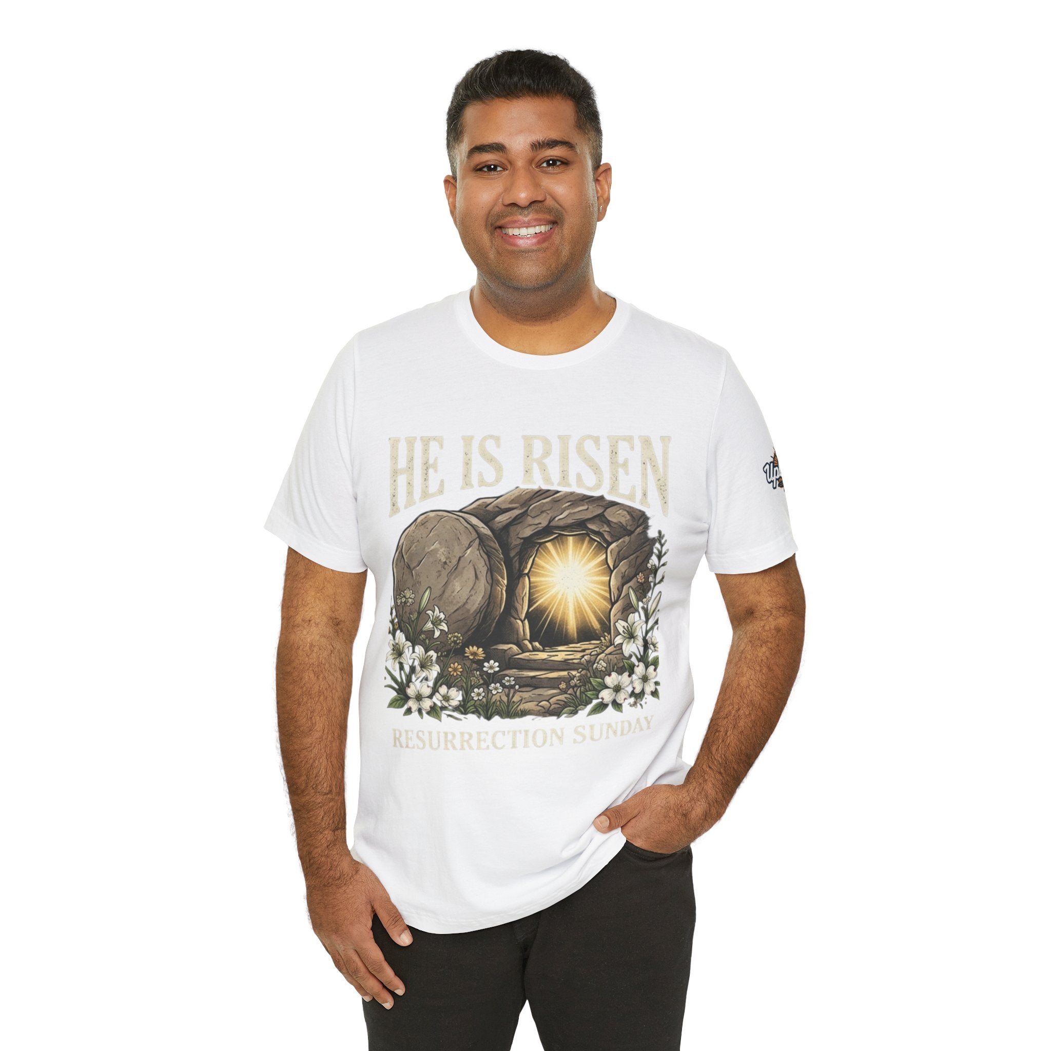 He Is Risen T-Shirt — Jesus Christ Resurrection Easter Tee Printify