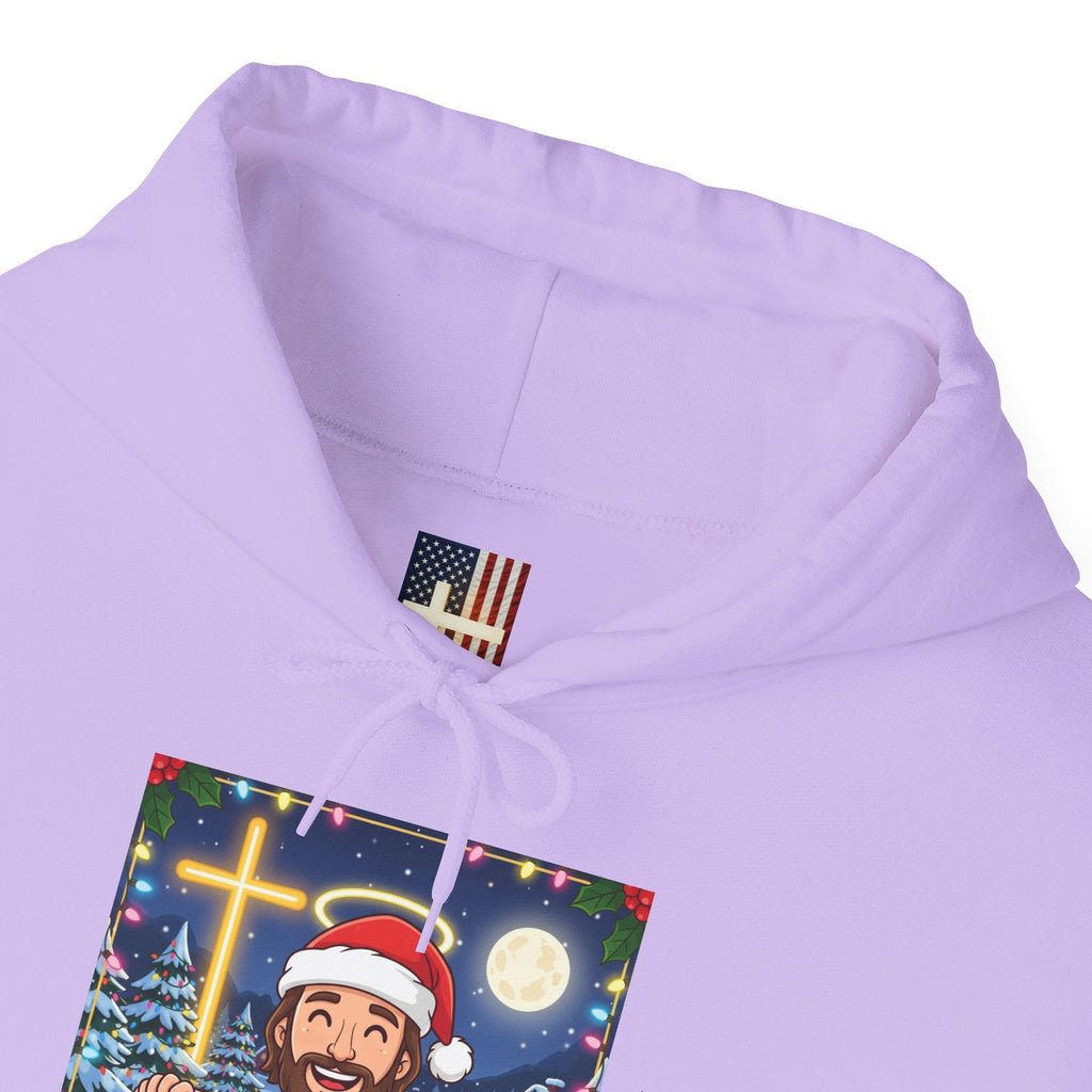 🎄 Make Christmas Great Again – Funny Christian Hoodie | Jesus Holding Banner | Faith-Based Holiday Parody Tee | Uplifted Gear Printify