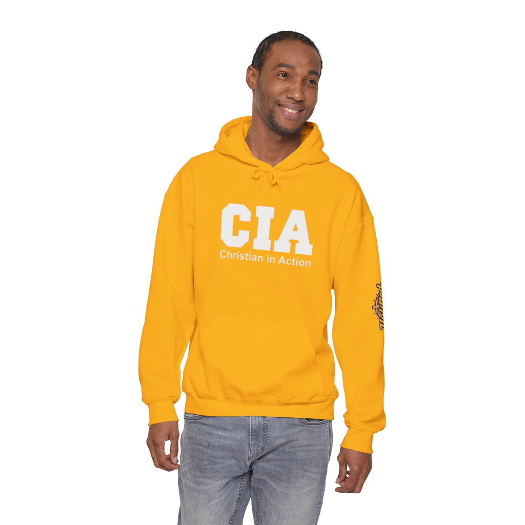 CIA Christian in Action Hoodie - Funny Faith Parody Hoodie - Mission Ready Apparel Printify