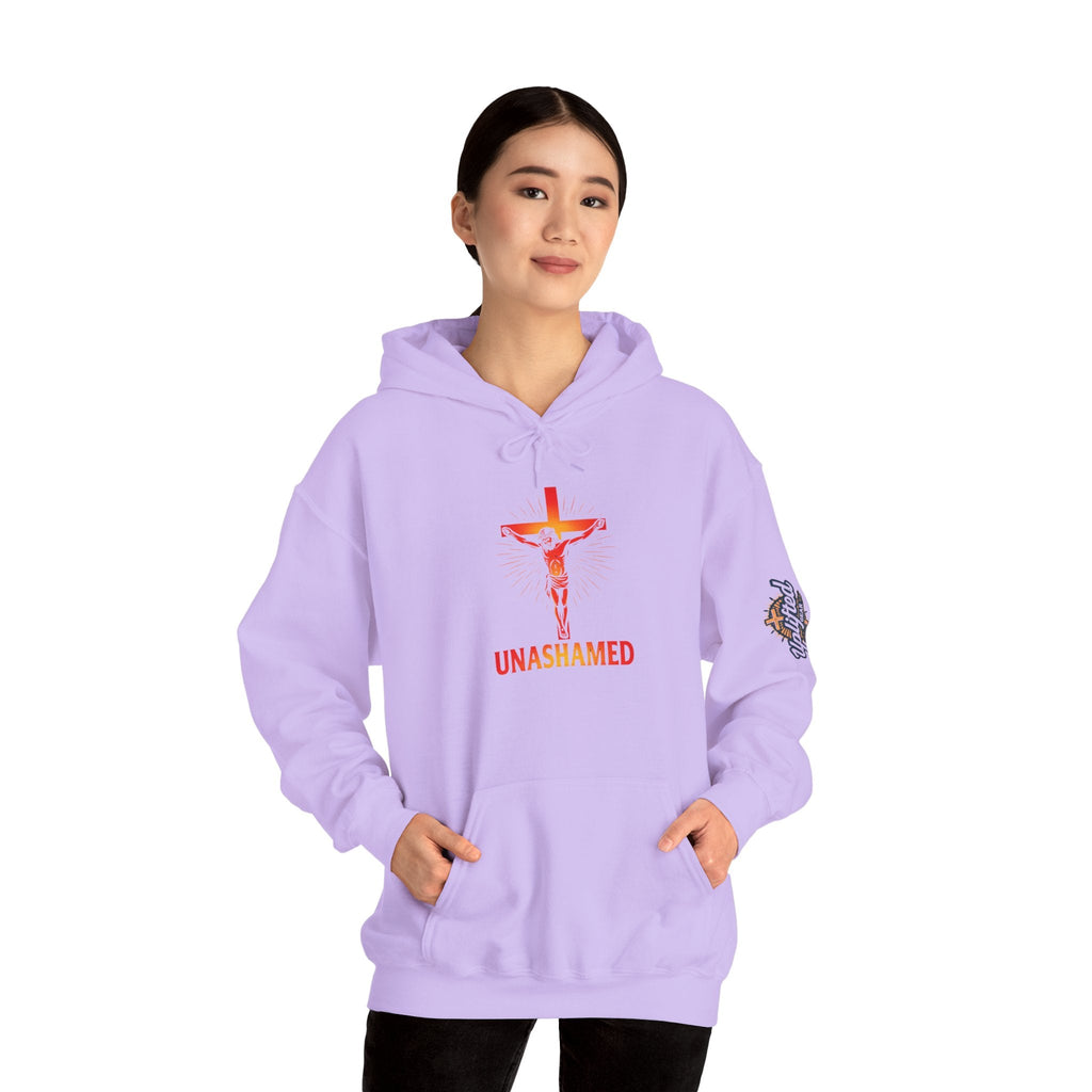 Unashamed Hoodie – Romans 1:16 Crucifixion Christian Sweatshirt for Bold Unwavering Faith Printify
