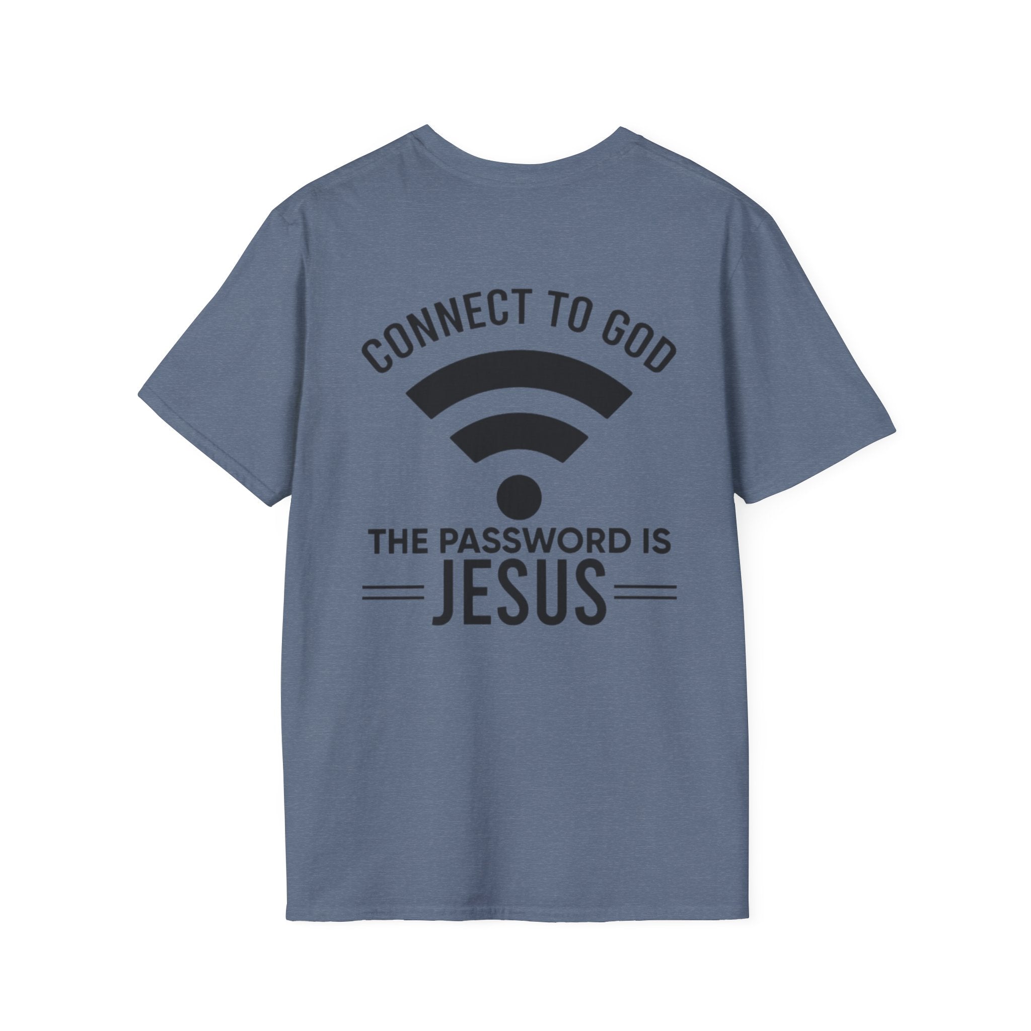 Connect to God T-shirt - WIFI Password is Jesus - Funny Christian Faith T-shirt Printify