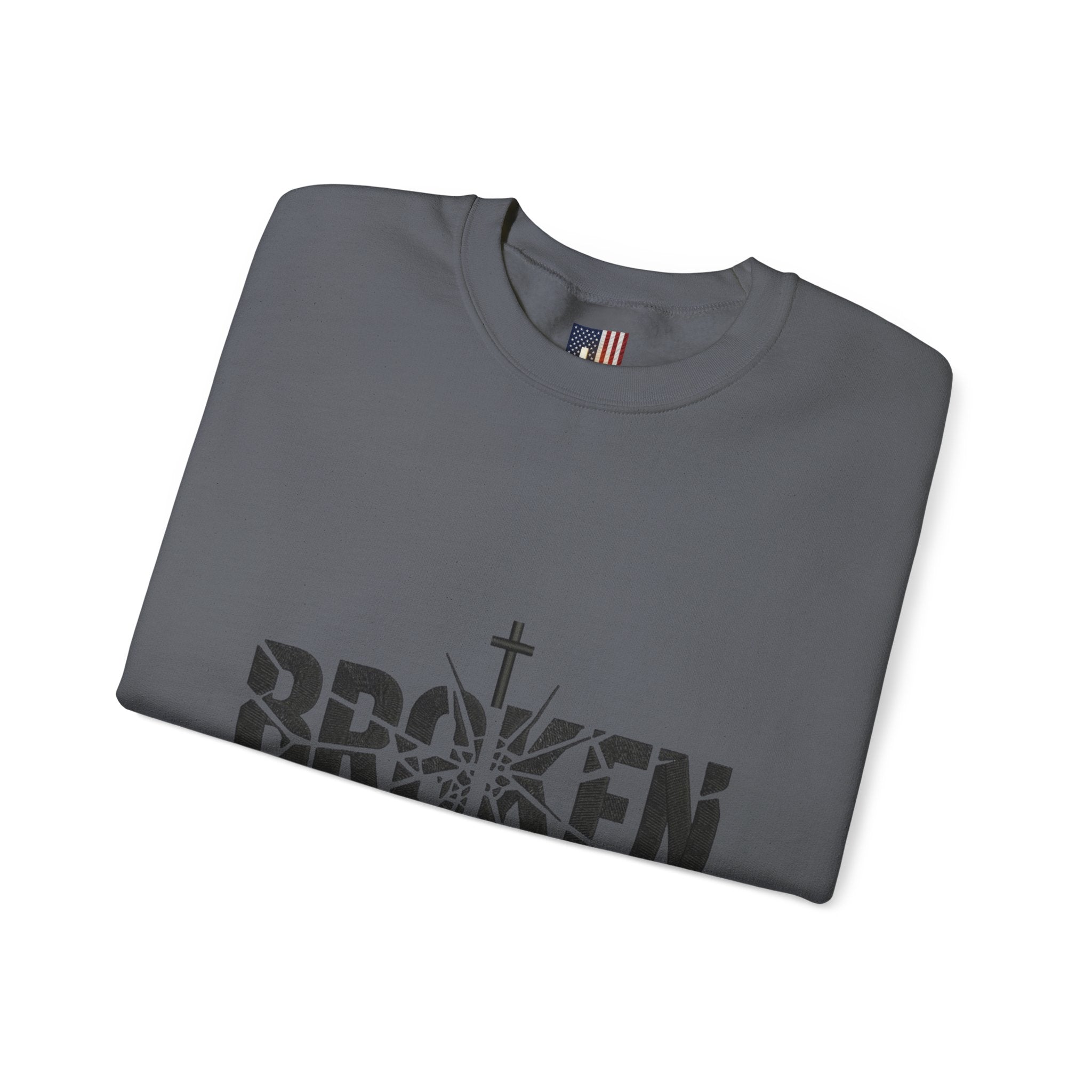 Broken But Chosen Crewneck Sweatshirt Printify